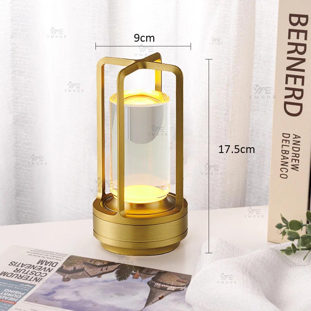 Retro Desk Lamp Warm White Light USB-C Fast Charge USB-C Fast Charge Waterproof Dimmable Gift Idea Table Bedside Lamp Home Decor