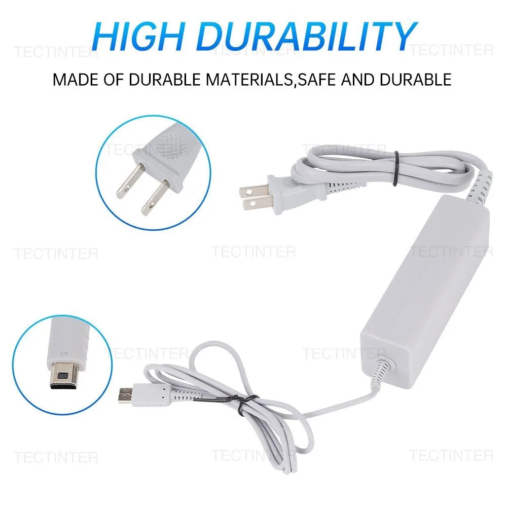 EU Plug AC Adapter Charger for Wii U Console Power Supply Cord Compatible With Nintendo Wii U Remote Controller Wall Charger