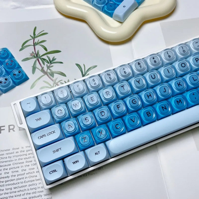 Foundation Crystal Keycaps Set HOA Profile Key Caps Custom DIY Gaming Mechanical Keyboard PBT Keycap Set for Office Keyboard