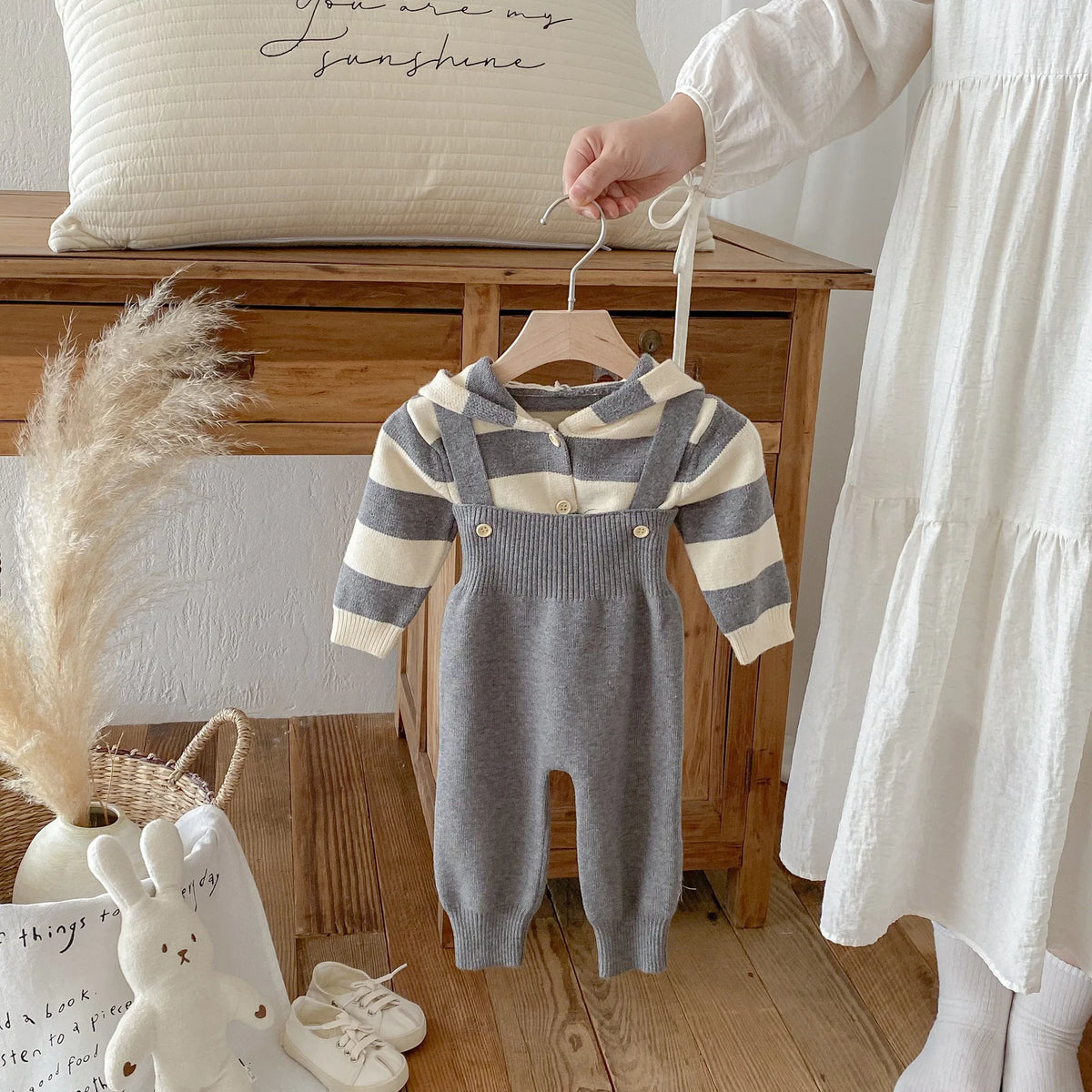 Autumn New Baby Clothing Set Infant Boys Knit Cardigans And Solid Cardigans 2PCs Sweater Suit