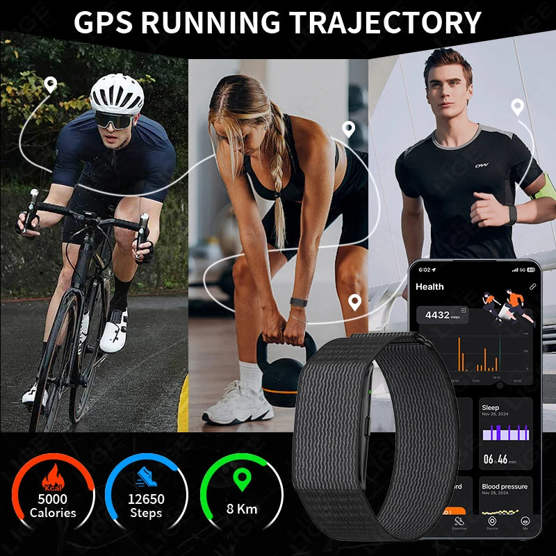 New AI Health Analysis Smart Watch Sport Band Fitness Tracker Heart Rate Blood Pressure HRV Monitor Call Reminder Smart Bracelet