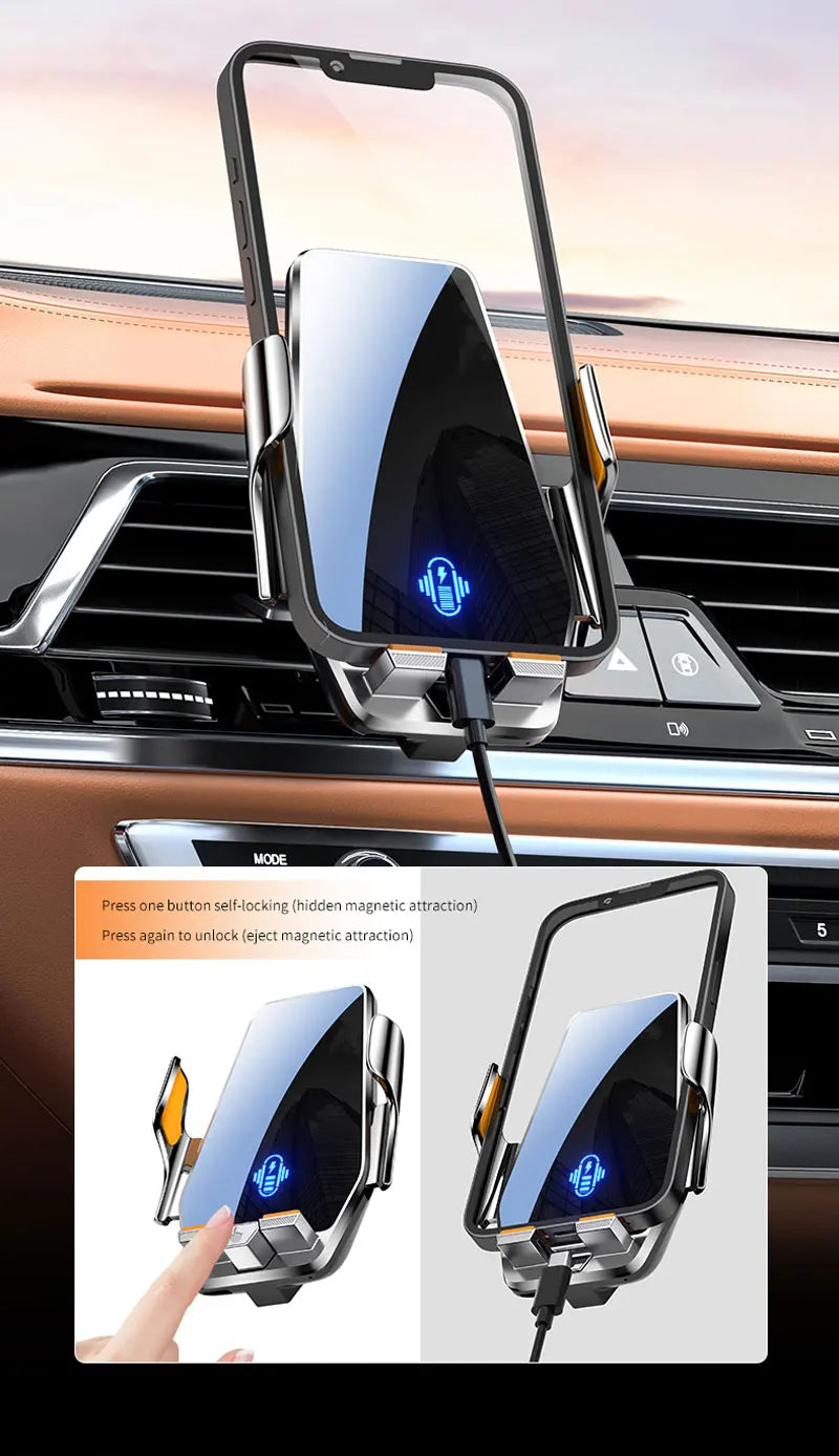Car Phone Holder For AUDI A3 S3 8V 2014 2015-2020 Magnetic Wireless Charging Magsafe Dedicated Mobile phone stand Accessories