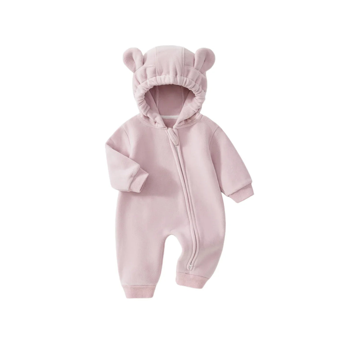 2026 Autumn Casual Baby Bodysuit Cute Bear Ear Long Sleeve Hooded Jumpsuit for 6M-3T Boys Girls Soft Warm Infant Romper