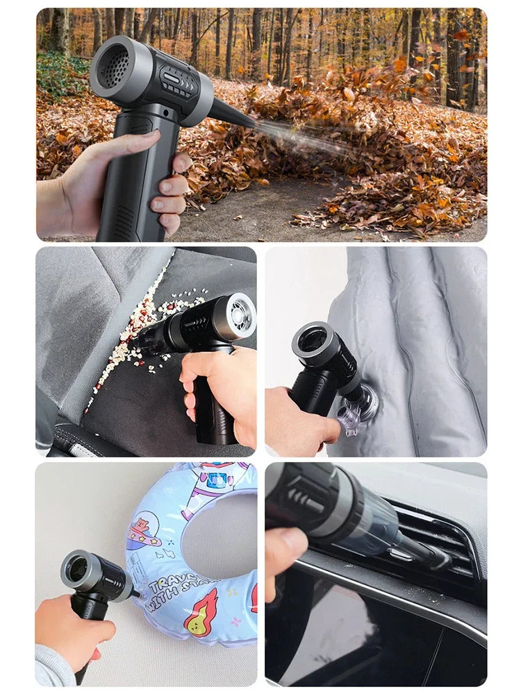 Turbo Jet Blower Powerful Air Blower Brushless Motor Turbo Fan Wind Speed Portable Dust Blower Electric Dryer Car Vacuum Cleaner