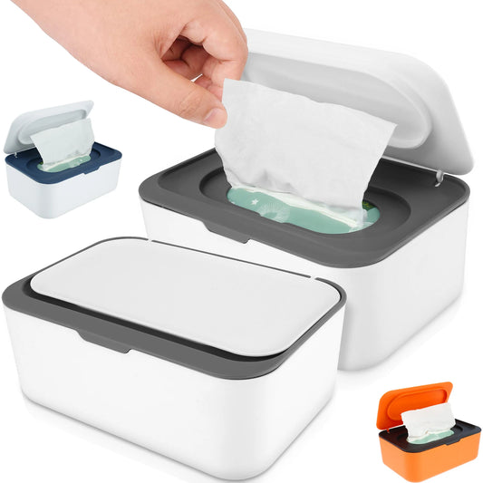 1/2Pcs Wet Tissue Box Paper Dispenser Portable with Lid Tissue Storage Box Holder Dustproof Baby Car Organizer Napkin Container
