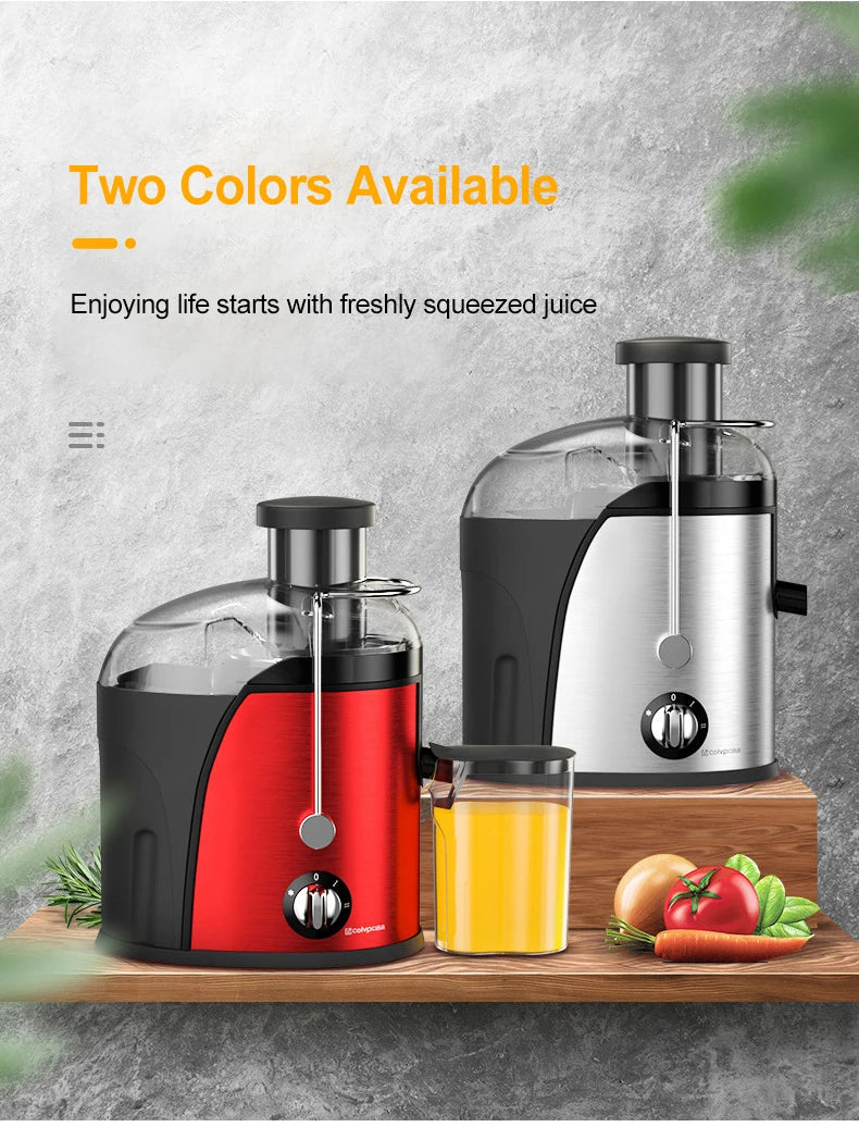 Juicer Centrifugal 400W Electric Orange Juicer Machine Household Large Caliber Residue Separation Vegetable Juicer 220V/110V