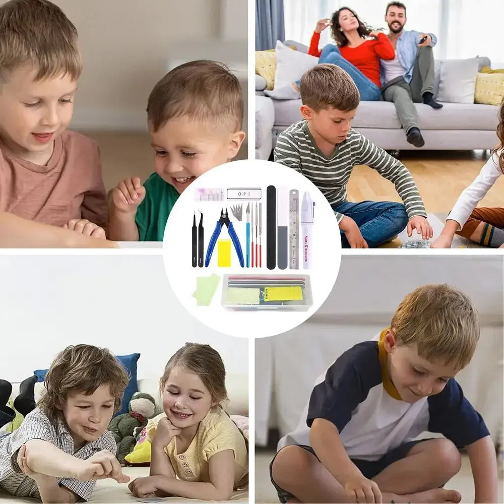 Model Tool Kit 9/24 Pieces Miniature Tools Model Kit Modeling Tools Model Kits With Box For Buildings Airplanes Cars Robots