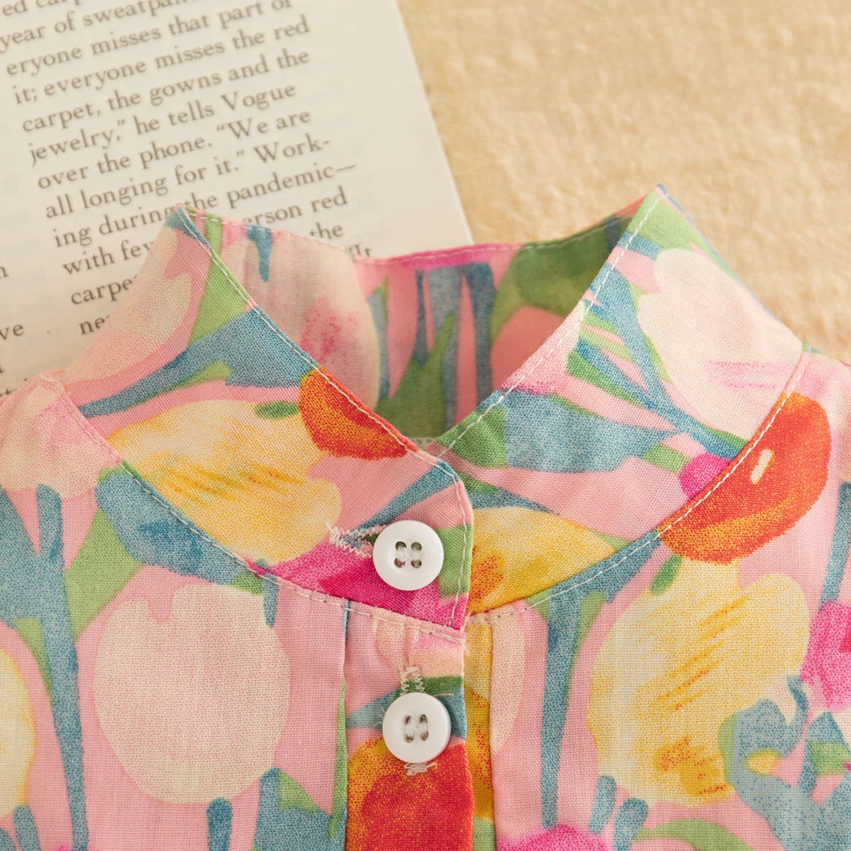 Summer Baby Girl Dress Sweet Flower Printed Sleeveless Girl Dress Korean Style Children Clothing