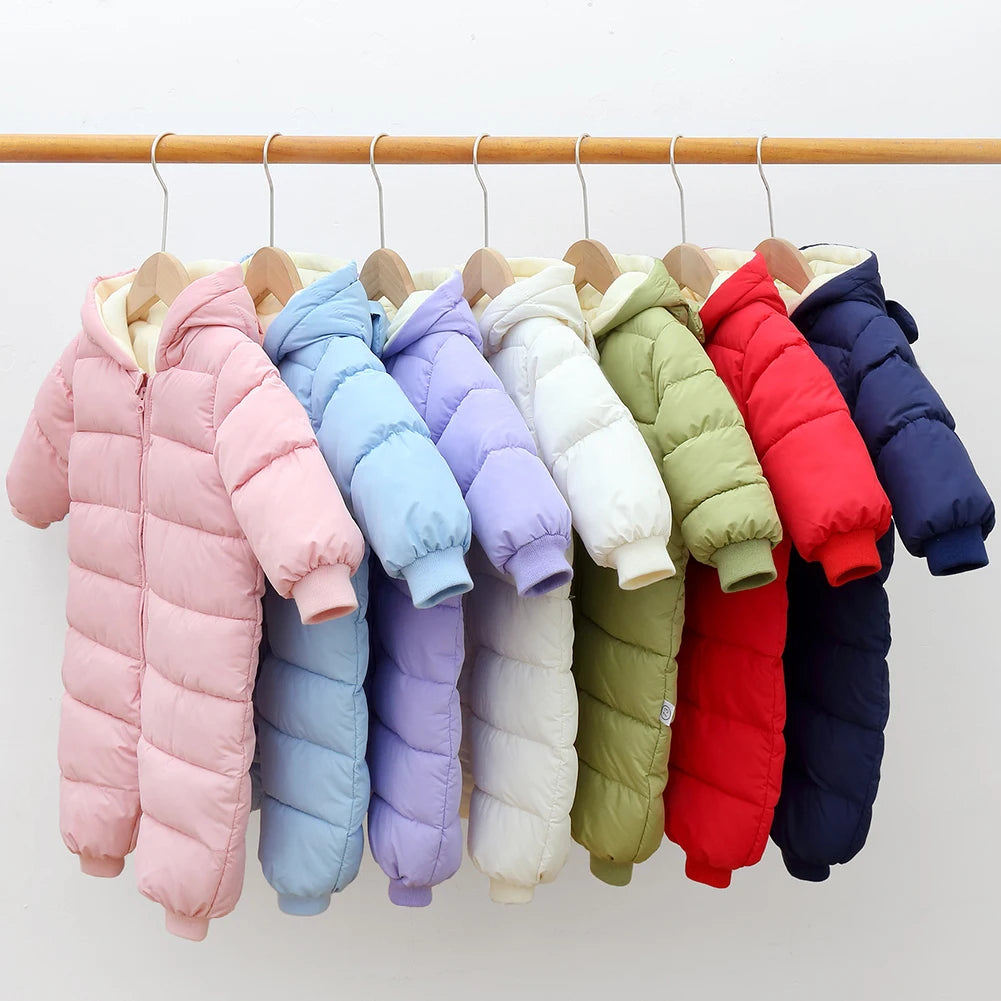 LPATTERN Toddlers Winter Romper,Hood Windproof Babies Jumpsuits,Infant Boys Overalls,Girls Sonwsuits,Warm Children's Outfits