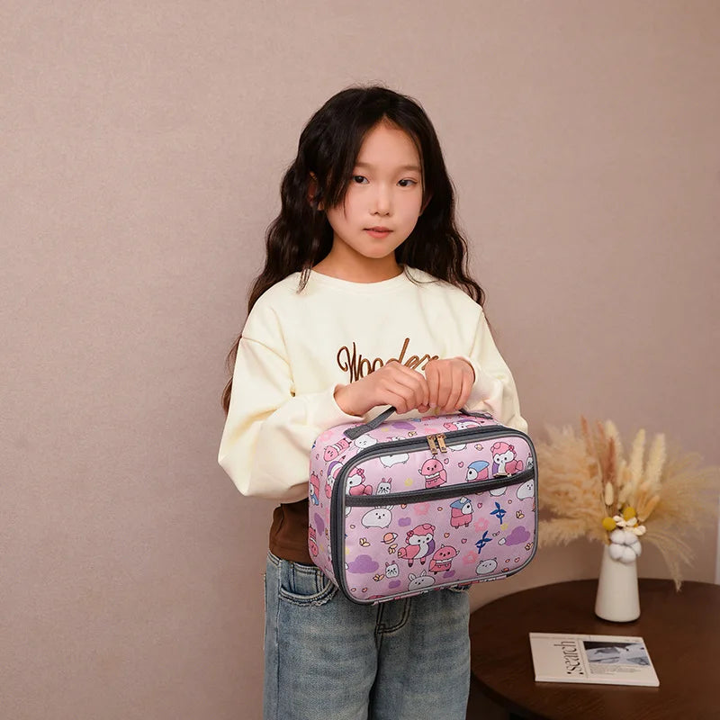 New lunch box bag large capacity kindergarten schoolbag storage bag and high appearance level lunch bag