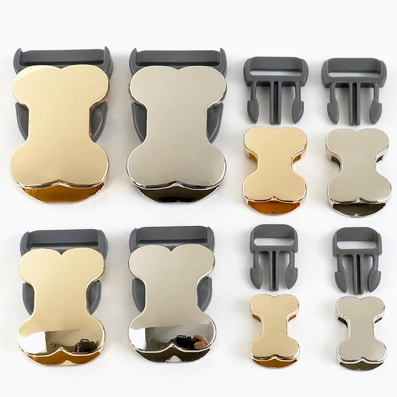 5/10Pcs 10-25mm Quick Side Release Buckle Metal Bag Belt Buckles Bone Shape Dog Collar Backpack Luggage DIY Garment Accessories