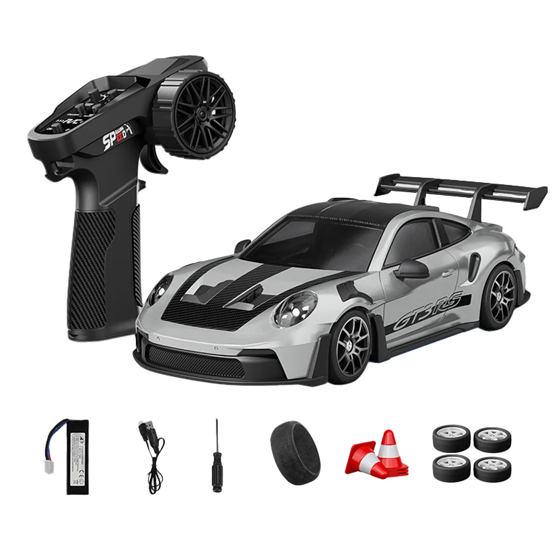 D24 1:24 RC Drift Car 4WD Proportional High Speed Racing Vehicle with ESP Gyro Underglow LED Dual Tires Remote Control Sport Car