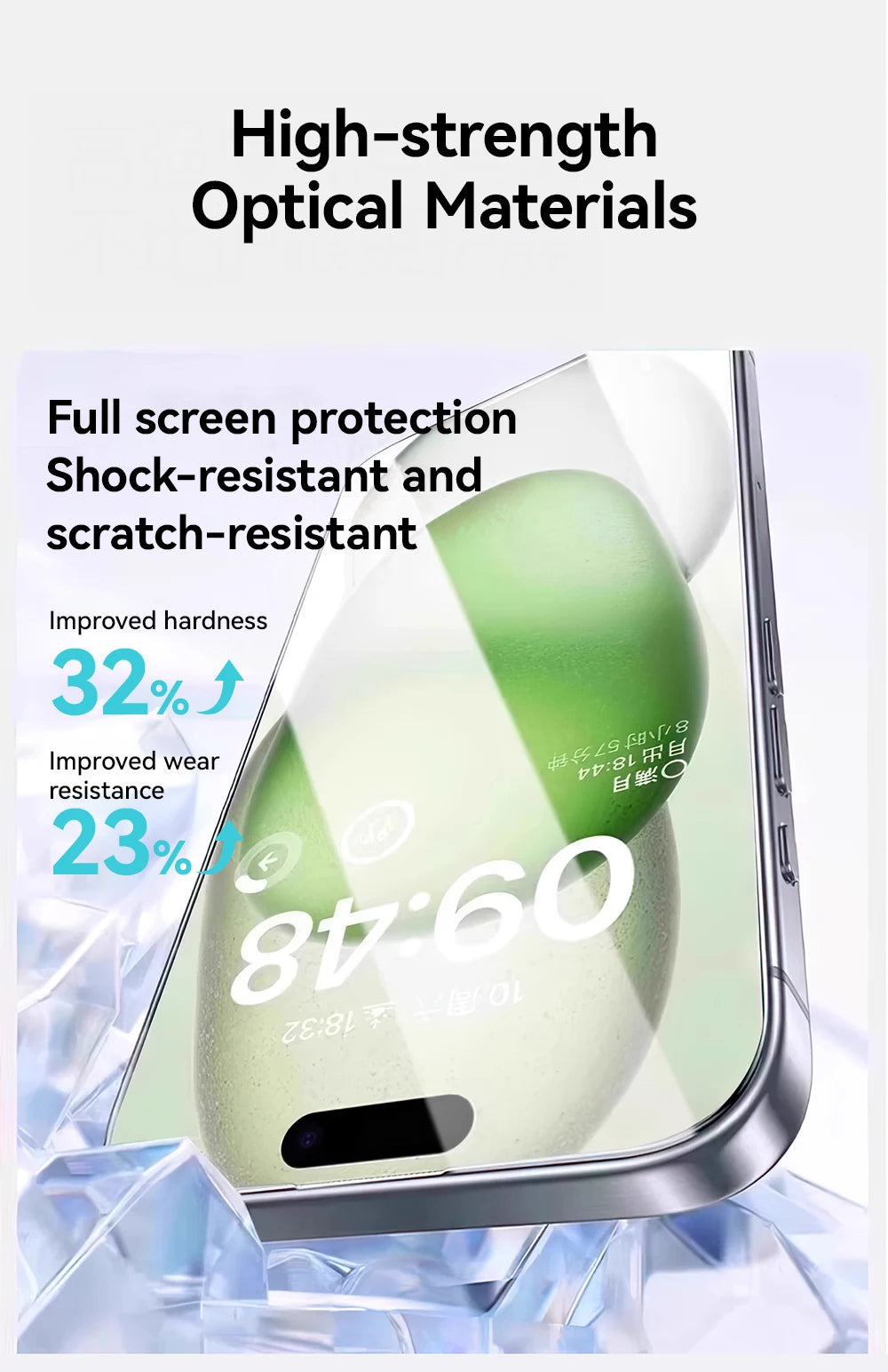 Joyroom 3/2/1pcs HD Anti-Blue Light Glass for iPhone 17 Pro Max Screen Protector Full Screen Eye Protection Tempered Glass