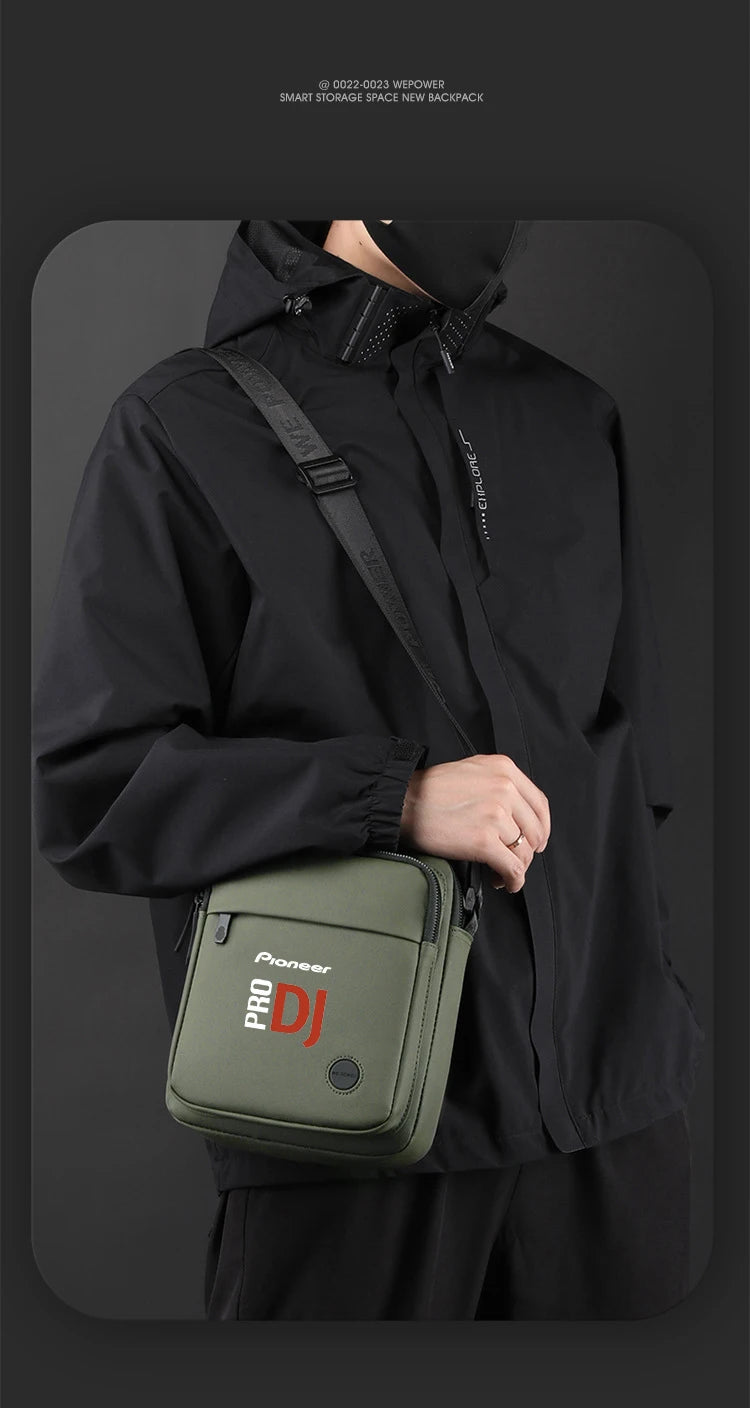 New Pioneer Pro Dj Shoulder Bag Travel Messenger Bag Men's Waterproof Fashion Nylon Shoulder Bag Outdoor Casual Sports Chest Bag