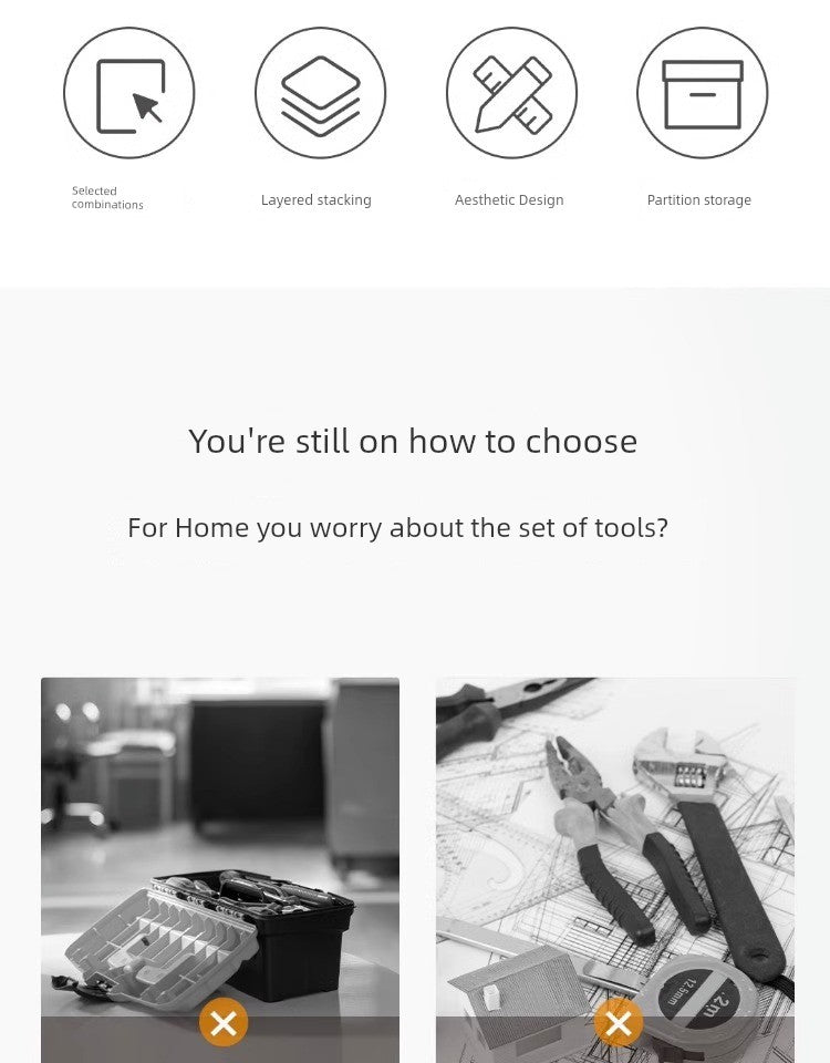 Deli Home Daily For Home Wire Cutter Hammer Lithium Electric Drill Emergency Repair Multifunctional Suit Tool H1001