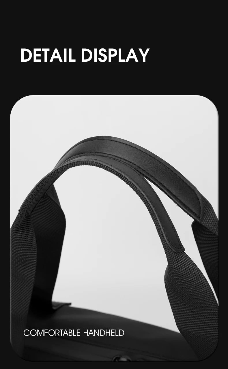 Unisex Large Capacity Handbag Crossbody Shoulder Bag Water-resistant, Gym Bag, Travel Bag for Men, Also Fits on Luggage Trolley