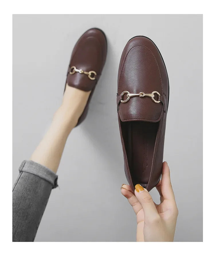 Womens Shoes Flats Loafers Ladies Leather Brand Sneakers Women Designer Flat Ladies Shoes Woman Luxury Female Shoes for Women