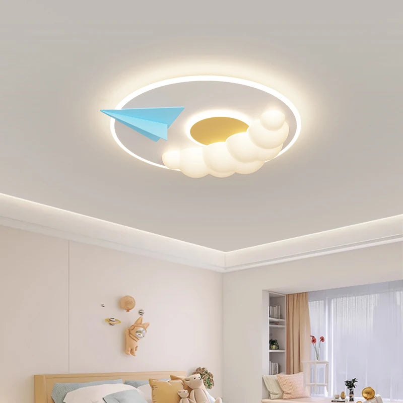 Modern Led Children's Bedroom Ceiling Lights Cloud Airplane Chandelier Boy Girl Room Lamps Home Indoor Decor Lighting Fixtures