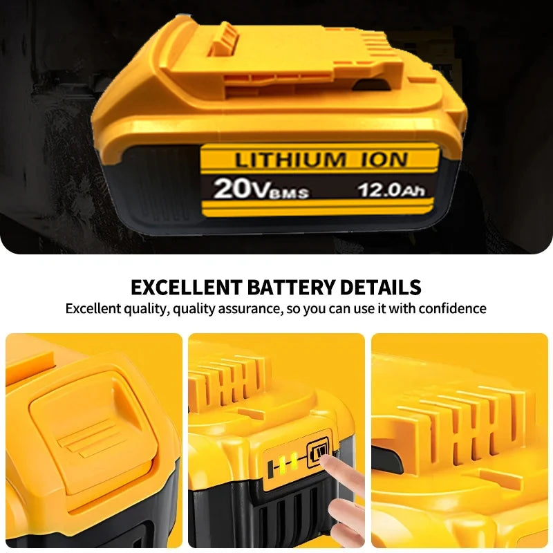 Original for DeWalt 6Ah/8Ah/12Ah 20V battery replaceable DCB184 DCB200 DCF892 DCF845 DCF850 DCF911 DCD800 DCD805 Tools Battery