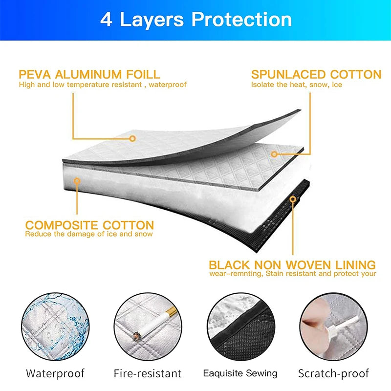 Winter Car Snow Shield Shade Front Windshield Anti-frost Antifreeze Sunshade Cover Sun Shade Protector Auto Exterior Accessories