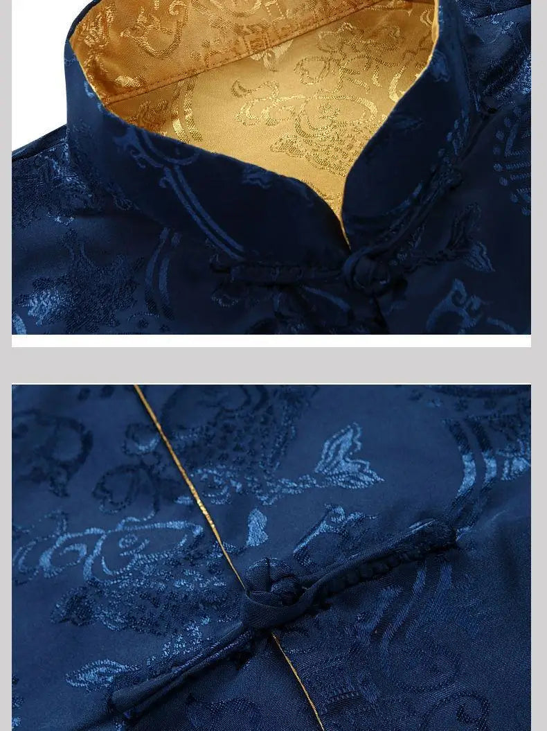 Chinese Style Men's Shirts Kung Fu Coats China New Year Tang Suit Traditional Clothing For Men Jackets Hanfu Men Clothing