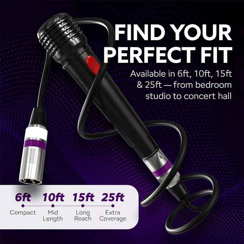 XLR Male to XLR Female Cable Professional Microphone Extension Cable For Recording Mixer Balanced Speaker XLR 3Pin Audio Lines