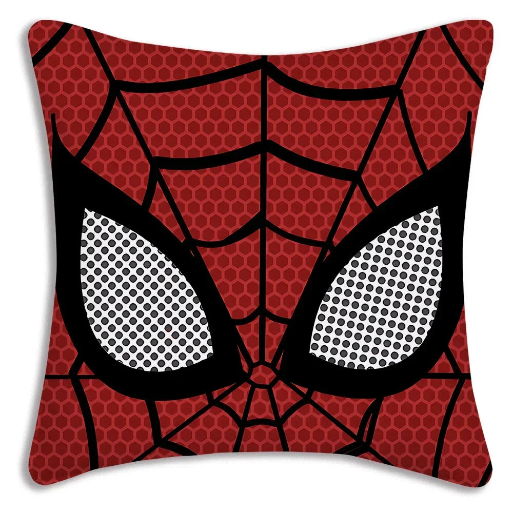 Black White Cool Pillow Covers Sofa Decorative Home HOT Marvels Spiders Man Double-sided Printing Short Plush Cute Cushion Cover