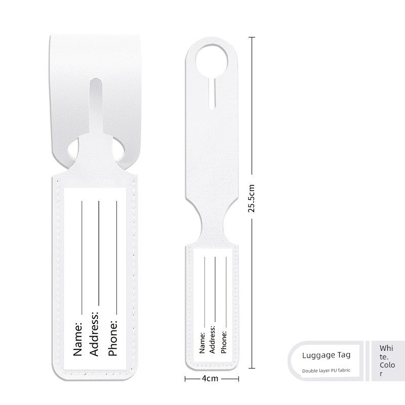 All-in-One Thickened Pu Luggage Tag Bags Anti-Lost Consignment Listing Signboard Travel Tag Printed Custom Logo