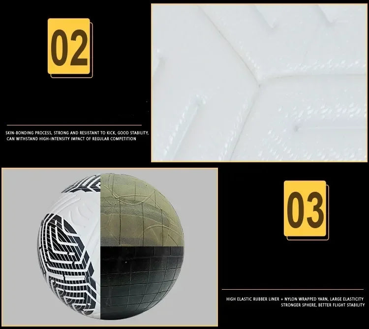Size 5 Soccer Ball High Quality PU Official Durable Wear Resistant Indoor Outdoor League Sports Football Training Match Football