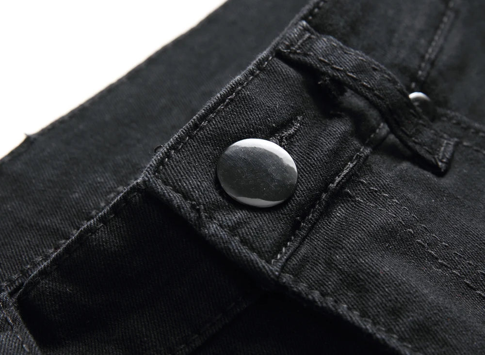 Jeans For Men Fashion Ripped Biker Skinny Jeans Men's clothing Denim Trousers High Street Slim Jogging jean Pants homme