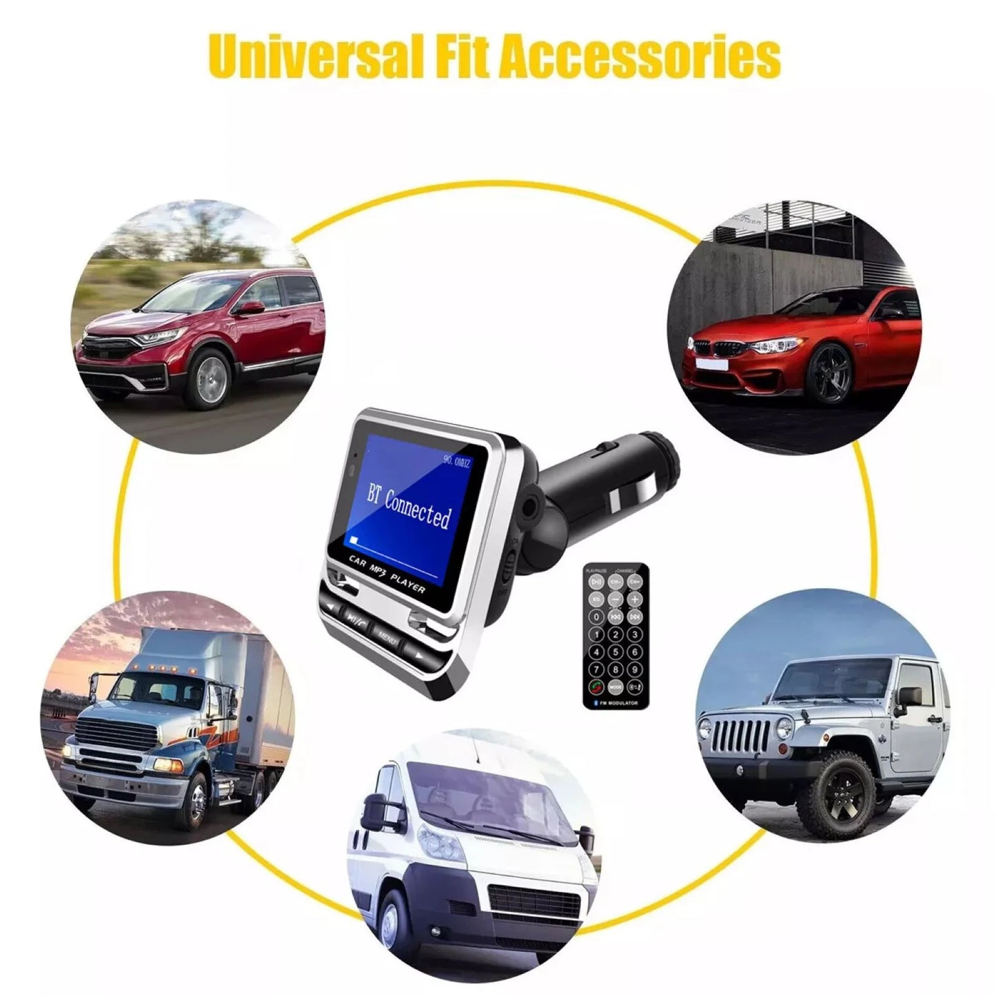 1.4 inch LCD Display Bluetooth FM Transmitter For Car MP3 Player Handsfree Radio Music Adapter USB Car Charger Remote Control