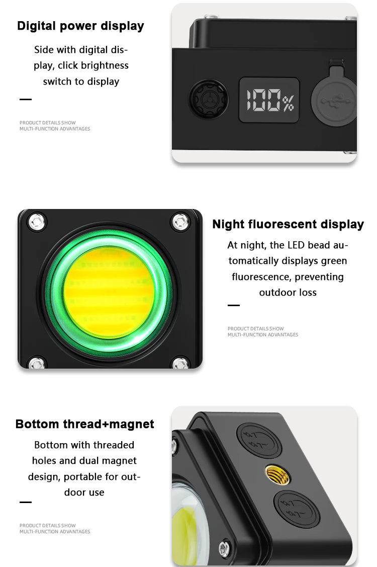 LiitoKala multifunctional mini "camera" light 3500LM large floodlight, suitable for hiking, outdoor activities, work, and picnic