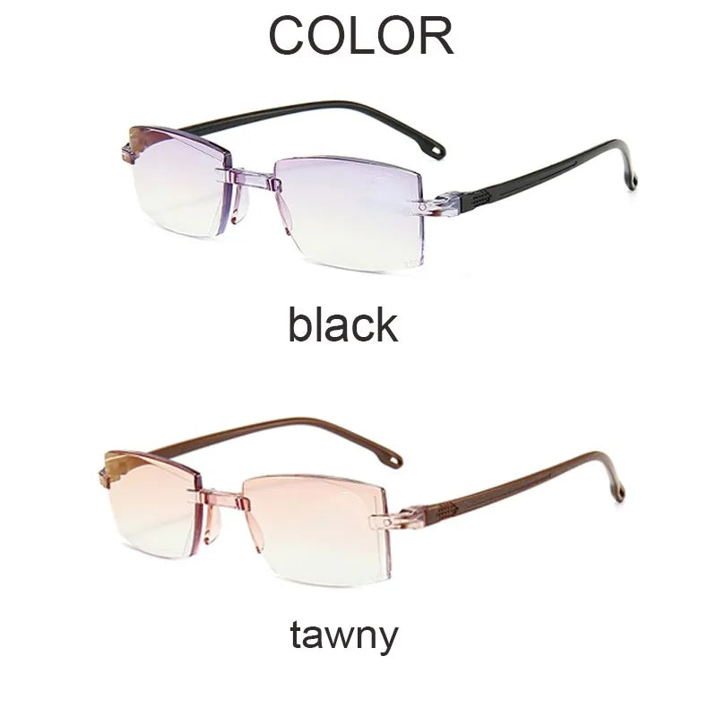 Frameless Bifocal Reading Glasses for Men & Women | See Near & Far | Up to +4.0