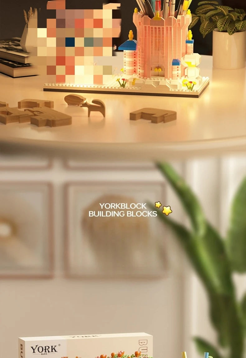 Capybara Building Block Pen Holder Multi-Function Desk Organizer for Office Supplies Cosmetics Birthday Gift Desktop Decoration