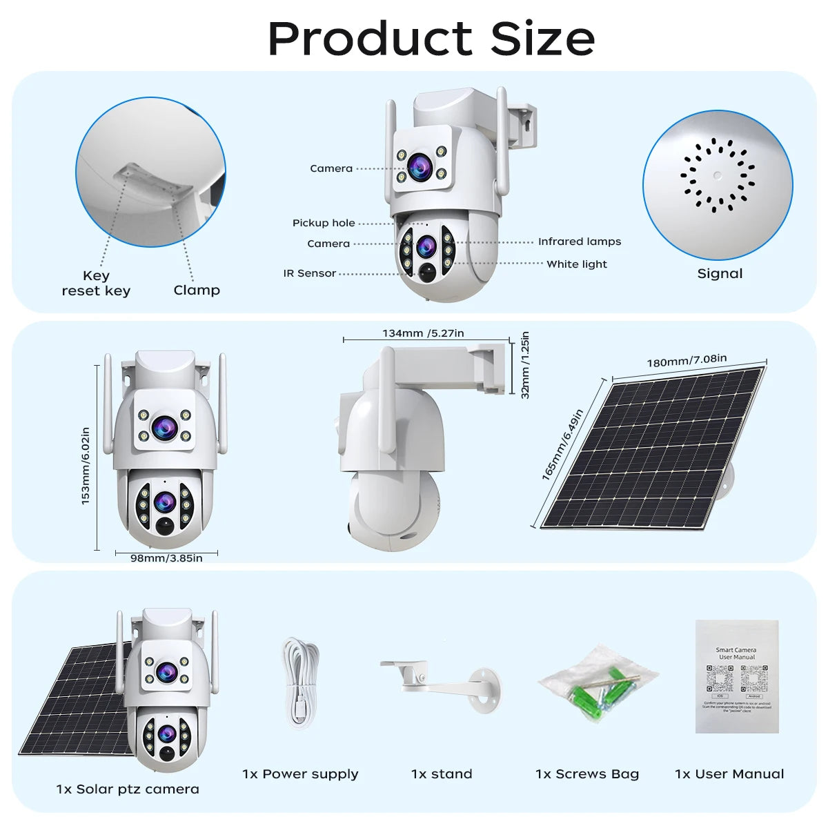 JOOAN 4K Solar Security Camera Wireless Outdoor Dual Lens Solar IP Camera PIR Color Night Vision Auto Tracking Battery CCTV Cam