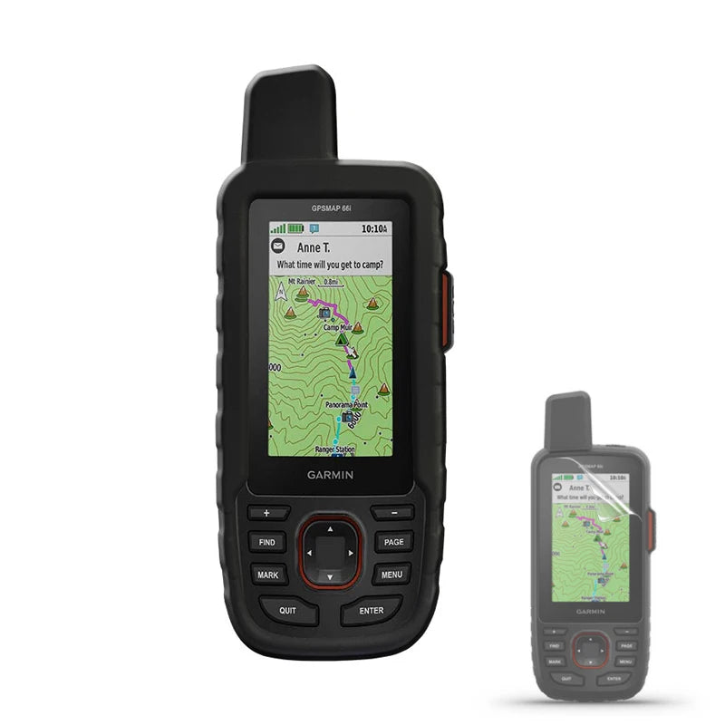 Silicone Soft Edge Shell Bumper Cover Protective Case Screen Protector Film For Garmin Gpsmap 67 67i 66 66i 66s 66st 66sr Sleeve