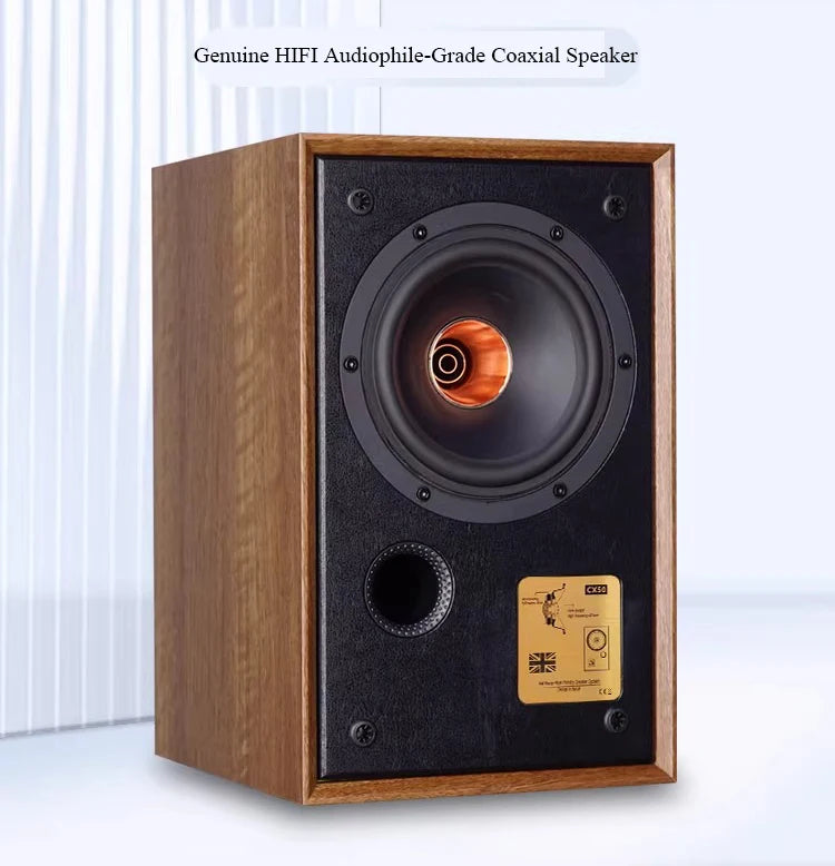 CX50 Fever Hi-Fi Level 525-inch Coaxial Passive Speaker 2-Way 120W Output Power Home Wooden Lossless Passive Bookshelf Speaker