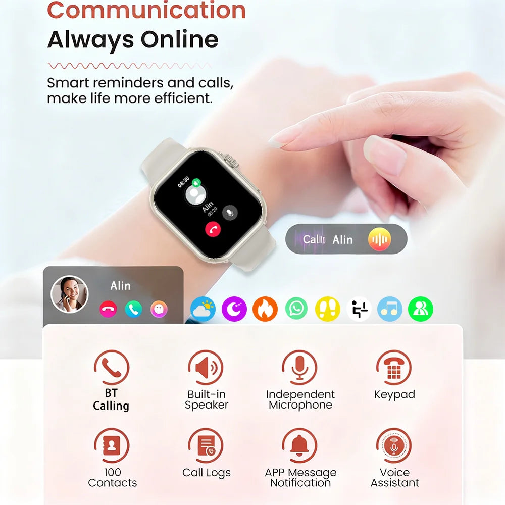 Viiray Fitness Smart Watch for Men and Women, Bluetooth Call, SpO2 Sleep Heart Rate Monitor,Fitness Tracker, IOS and Android