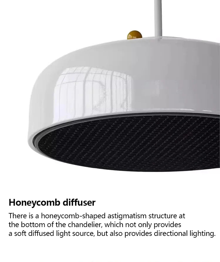 Denmark Design Pendant Modern Lamp with Honeycomb Mesh Led Ceiling Suspension Hanging Light for Dining Room Kitchen Island