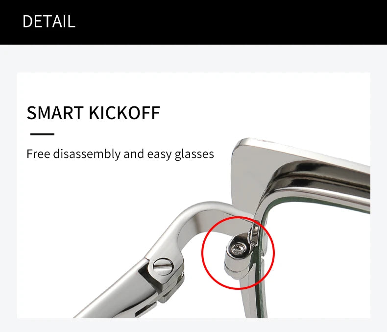 Fashionable anti-blue light glasses for women with a spring-legged metal frame in two colors; suitable for myopia.