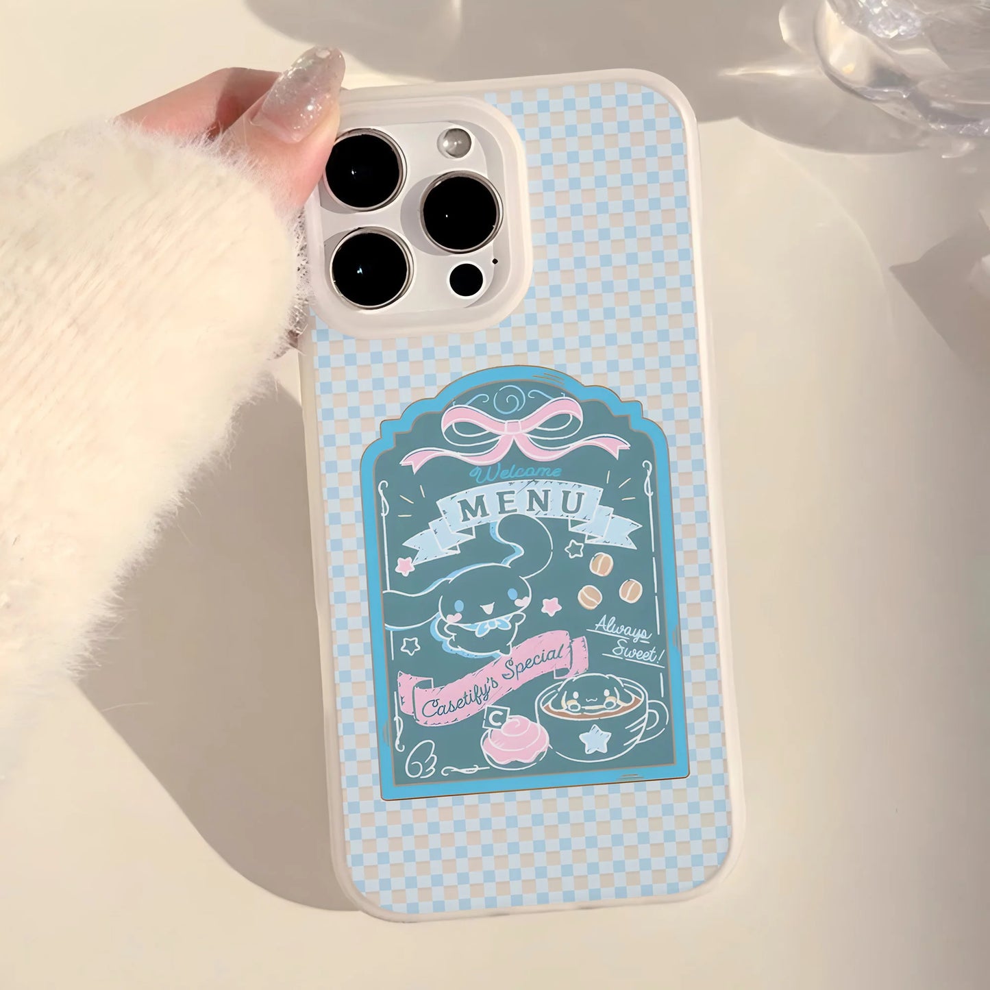 Cute Cinnamoroll Transparent Clear Frosted Shockproof Phone Case for IPhone 17 16E 16 15 14 Plus 13 12 11 Air Plus Pro X XR Max