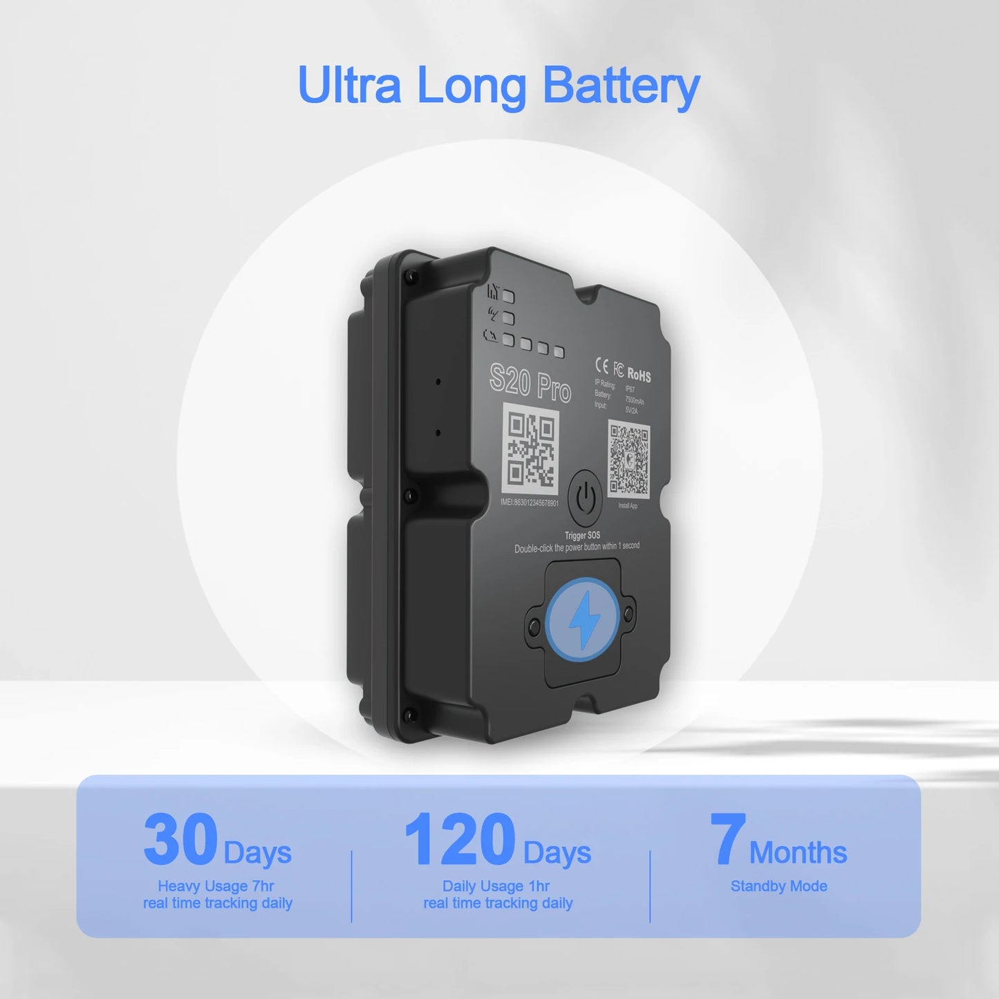 4G Track Device Vehicle Truck Security Protection Item Subscription Required Anti-Lost Camel Real-time Unlimited Remote Tracking