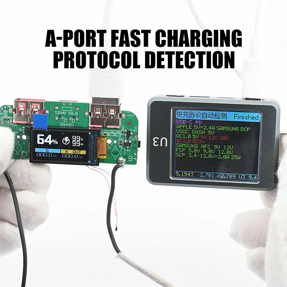 22.5W Fast Charging Module Power Bank DIY Kit TFT Color Screen LCD Display 3.7V Ternary Lithium Battery Supports PD/QC/SCP/VOOC