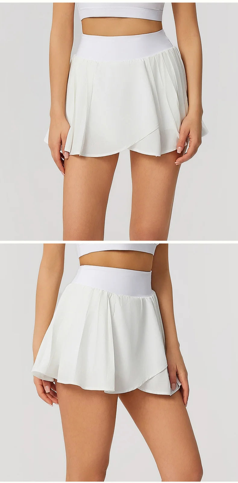 High Waisted Tennis Mini Skirt Women's Tennis Yoga Golf Sports Belt Safety Pants Pocket Comfortable Breathable Sports Skirt