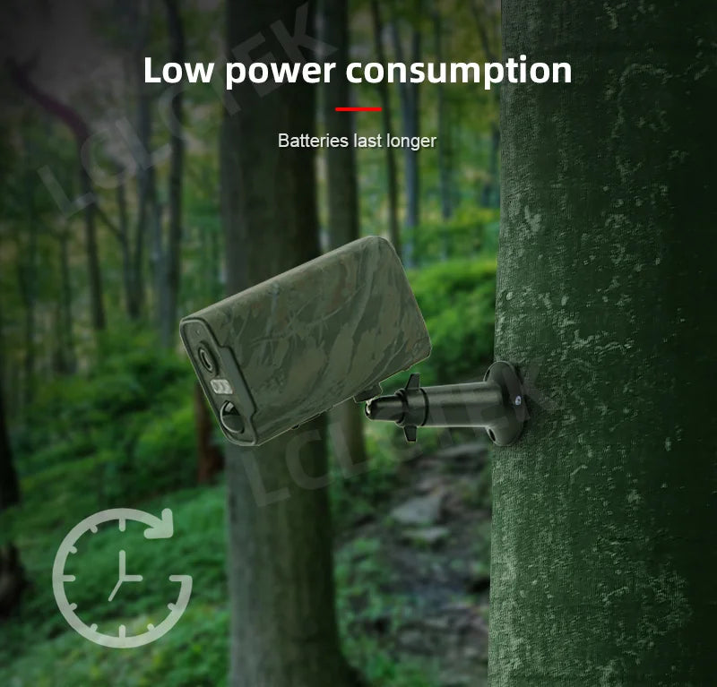 LCLCTEK 4MP 4G SIM Card Mobile App Trail Hunting Battery Powered Camera PIR Detection Outdoor IP66 Wireless Security CCTV Camera