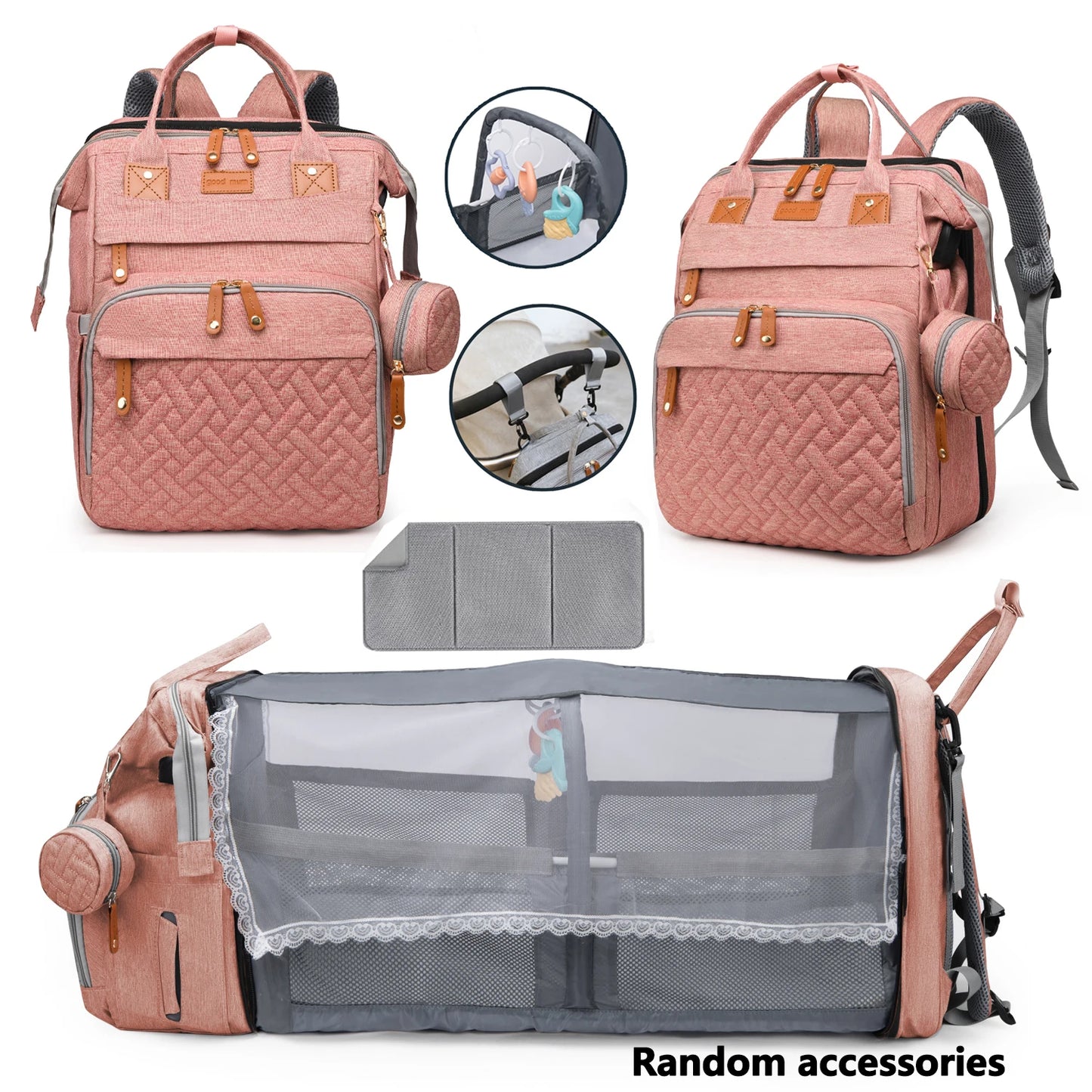 Baby Diaper Bag Backpack, Baby Bags for Boys Girls, Diaper Backpack Bag with a Changing Station, Large Travel Back Pack