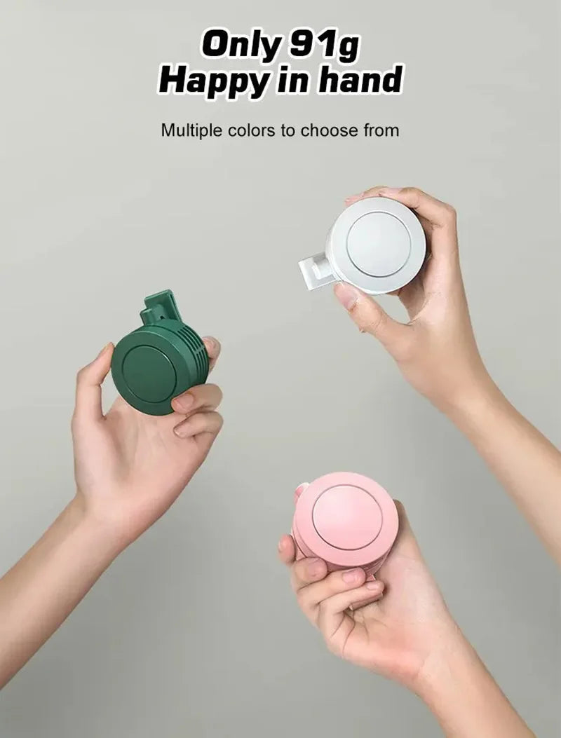 Lenovo Hanging Clip Small Fans Usb Portable Mini Small Electric Fan Light Sound Portable Desktop Handheld Fan Outdoor Cooling