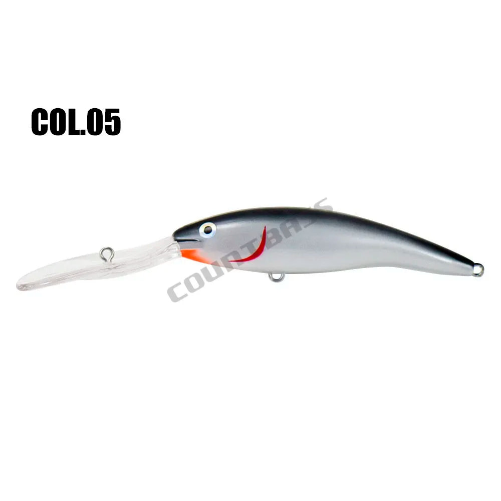 Countbass Deep Tail Wobbler Floating Diving Depth 9M Crankbait Fishing Lures, 110mm 22g