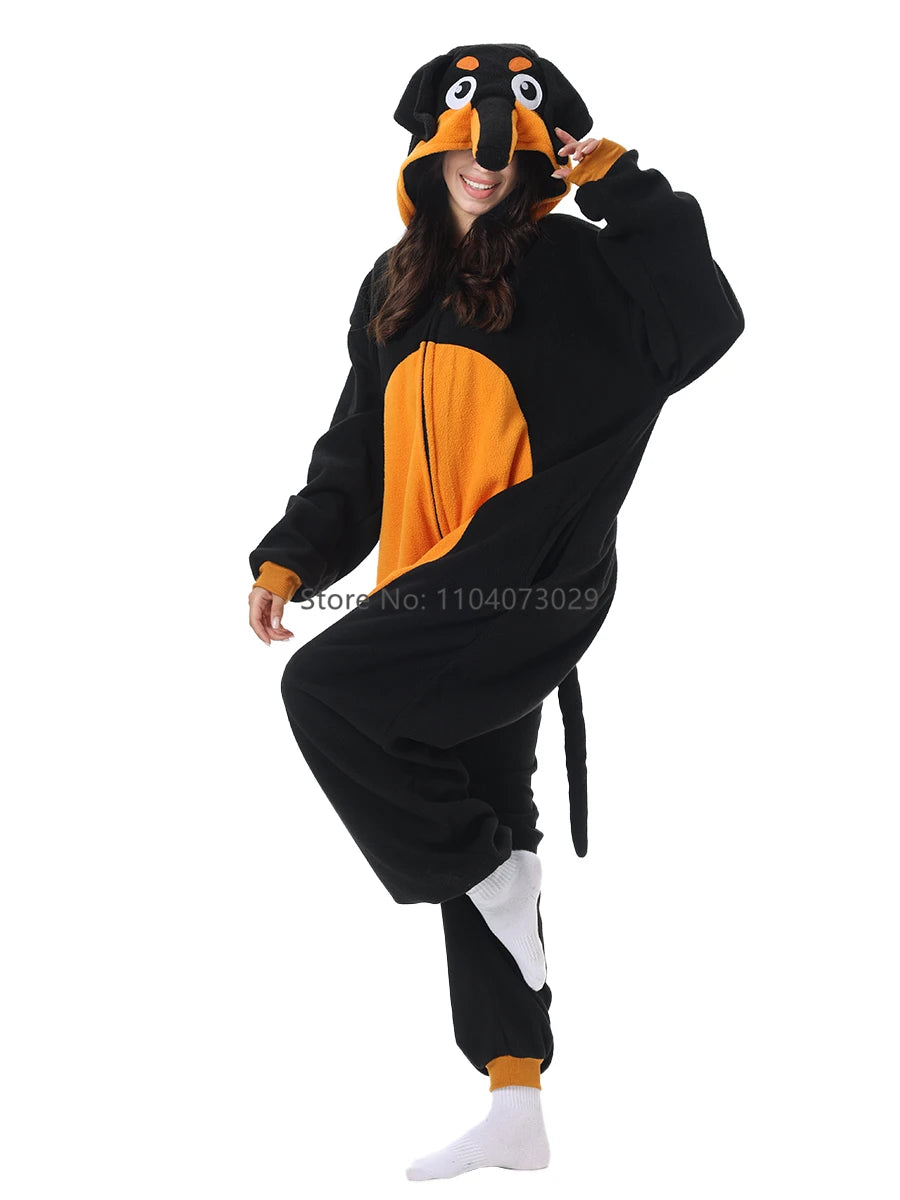 Onesieshow Animal Kigurumi Pyjamas Halloween Onesie Adult Cartoon Dog Cat Parrot Pajama Cosplay Party Women Men Homewear