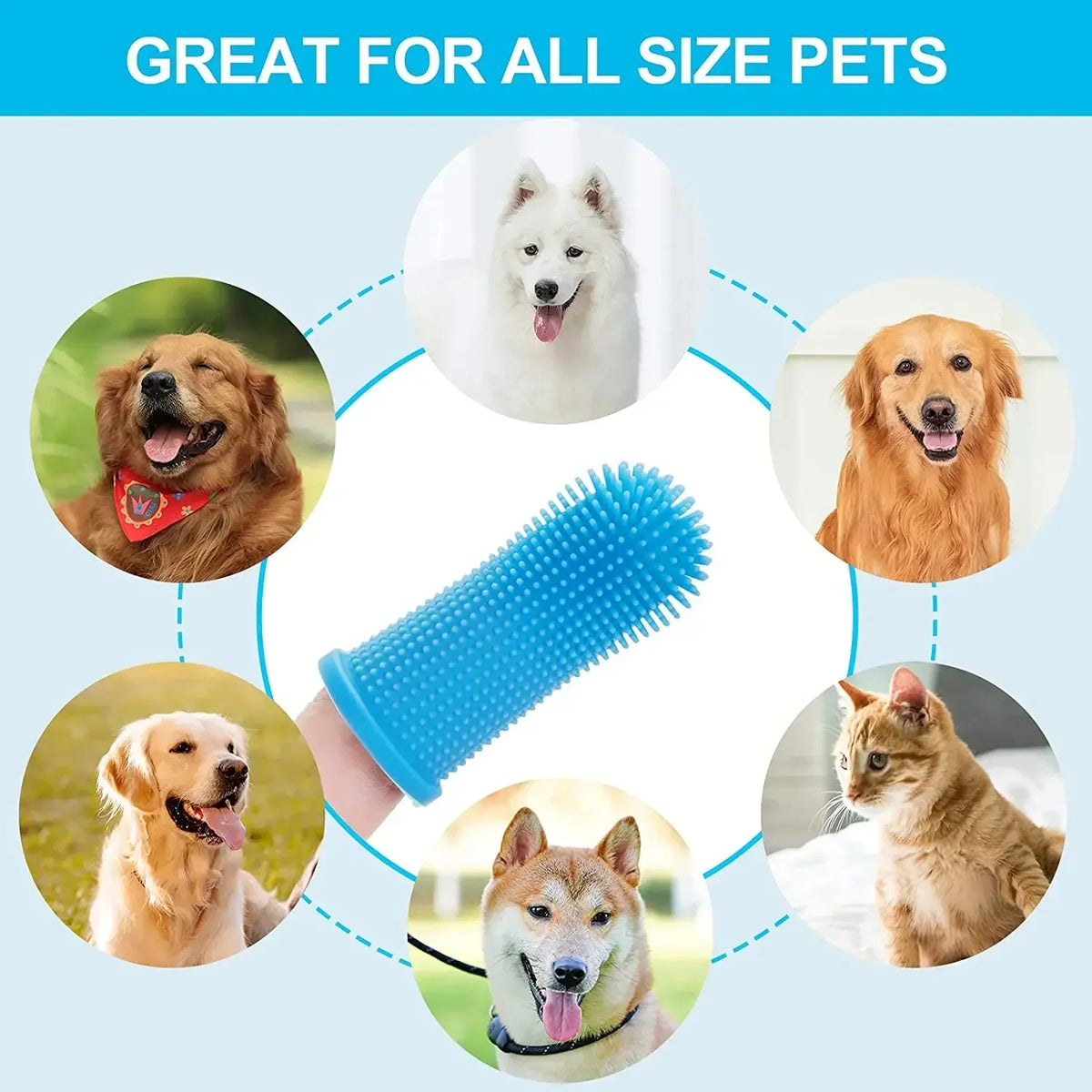 3/1pcs Pet Finger Toothbrush Pet Products Cat Toothbrush for Dog Products Teeth Cleaning for Small Dogs Cats Clean Teeth Puppy